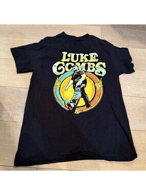 Luke Combs Stadium Tour Concert T Shirt Black Mens Medium